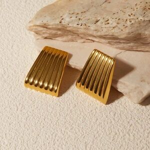 18K Gold Plated Chunky Earrings